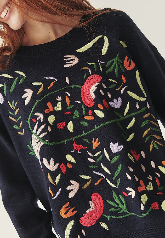 WZORZYSTY SWETER Z DOMIESZKĄ WEŁNY - ADELINE WZORZYSTY SWETER Z DOMIESZKĄ WEŁNY - ADELINE MULTIKOLOR 5