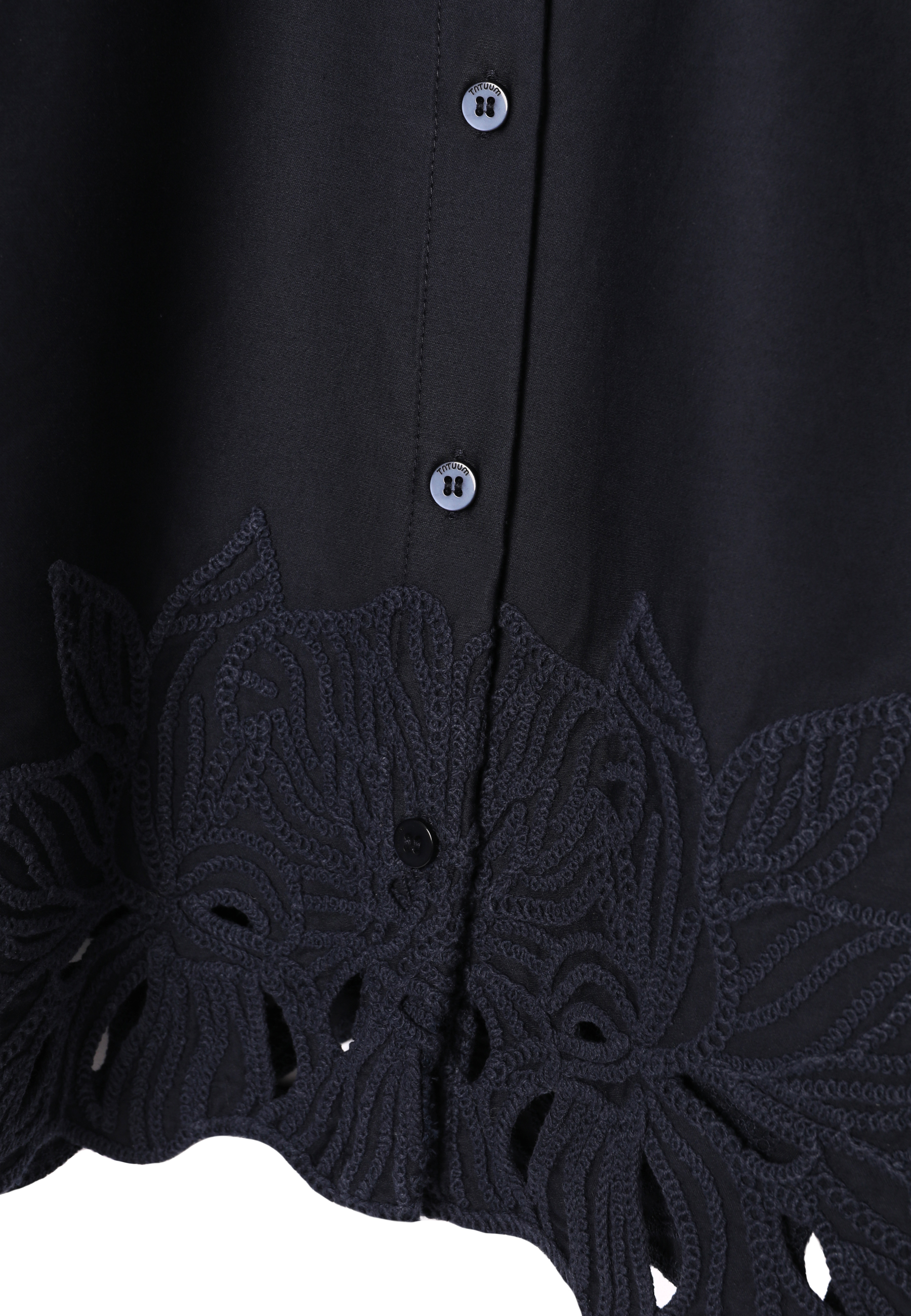 HAFTOWANA KOSZULA BAWEŁNIANA - KALISA GRANATOWY 2