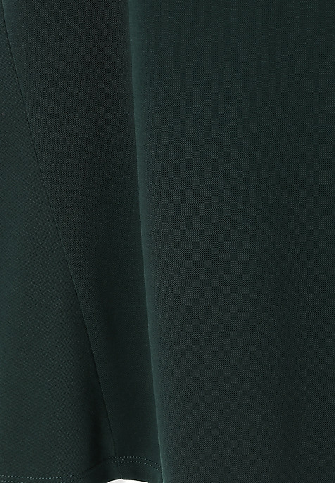 KNITTED MIDI DRESS WITH SHORT SLEEVES — ARIA 1 GREEN 2