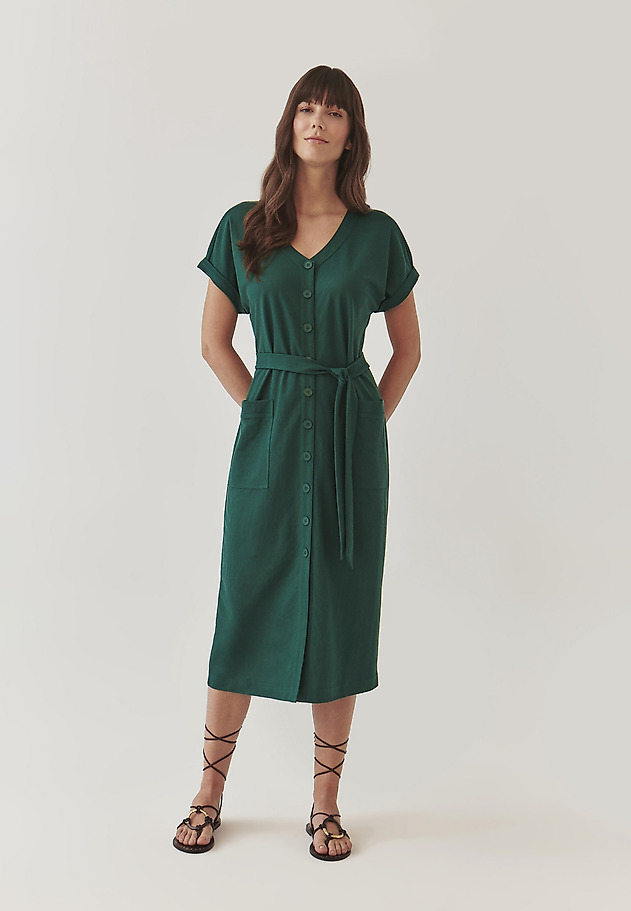 ÚPLETOVÉ KOŠILOVÉ ŠATY - WANKARMI ÚPLETOVÉ KOŠILOVÉ ŠATY - WANKARMI ZELENÁ 2