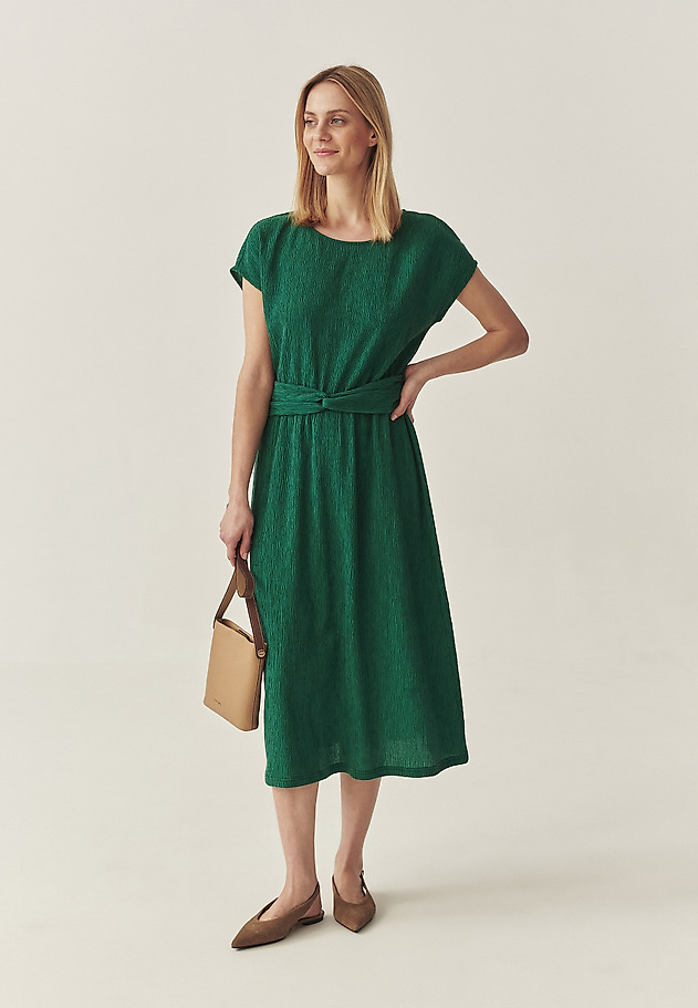 LYOCELL CREPE MIDI DRESS - GIORGIA LYOCELL CREPE MIDI DRESS - GIORGIA GREEN 2