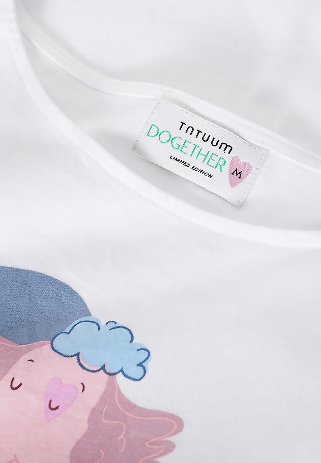 FITTED LADIES’ T-SHIRT WITH CENTRALISED PRINT - AMANDA 2 FITTED LADIES’ T-SHIRT WITH CENTRALISED PRINT - AMANDA 2 BIAŁY 7