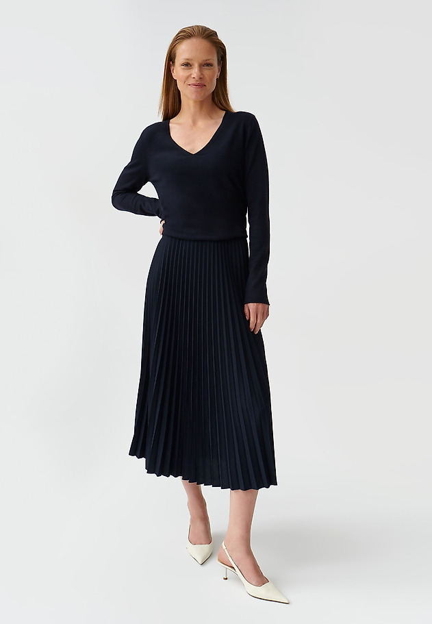 LADIES’ MIDI DRESS WITH LONG SLEEVES NAVISERA LADIES’ MIDI DRESS WITH LONG SLEEVES NAVISERA GRANATOWY 1