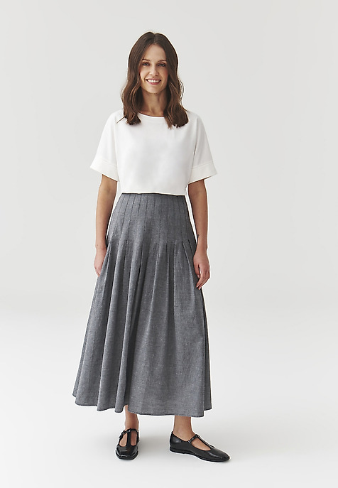 MIDI SKIRT - LEO GREY 2