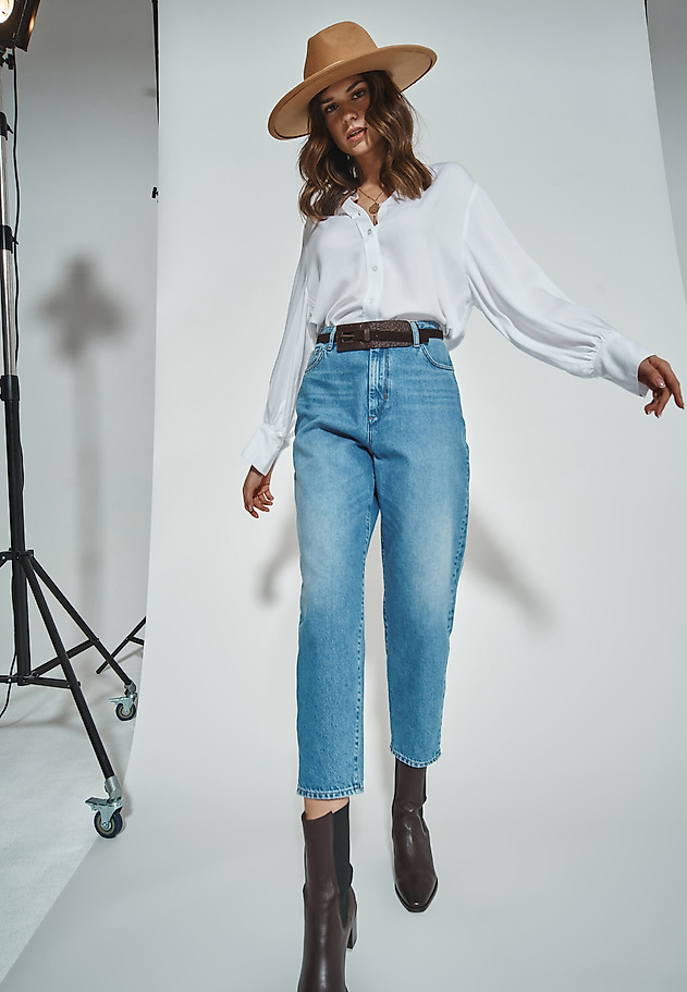 LADIES' DENIM TROUSERS MOMO LADIES' DENIM TROUSERS MOMO BLUE 1