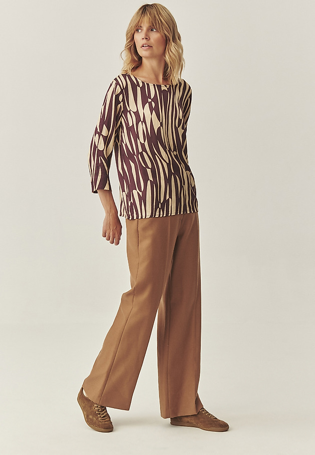 PATTERNED VISCOSE BLOUSE - AFELIAMI PATTERNED VISCOSE BLOUSE - AFELIAMI RED 4