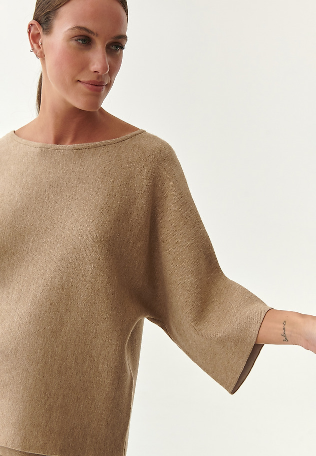 LADIES' SIMPLE SWEATER RAFIA LADIES' SIMPLE SWEATER RAFIA BEIGE 3