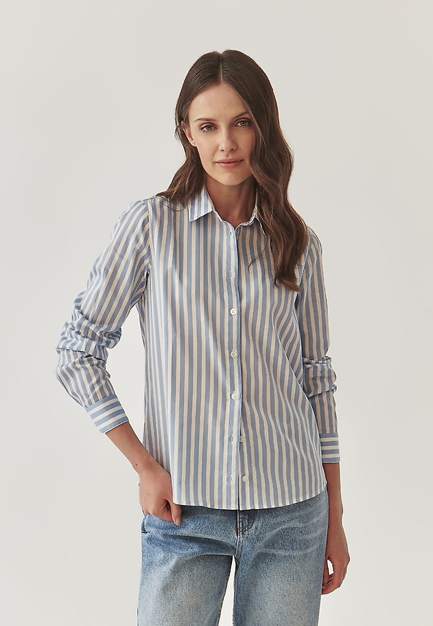 LADIES’ CLASSIC SHIRT IN VERTICAL STRIPES - EDNA LADIES’ CLASSIC SHIRT IN VERTICAL STRIPES - EDNA MULTIKOLOR 3