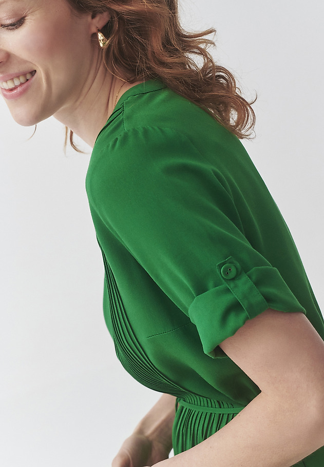 VISCOSE KNEE-LENGTH DRESS - OLIWERA VISCOSE KNEE-LENGTH DRESS - OLIWERA ZIELONY 5