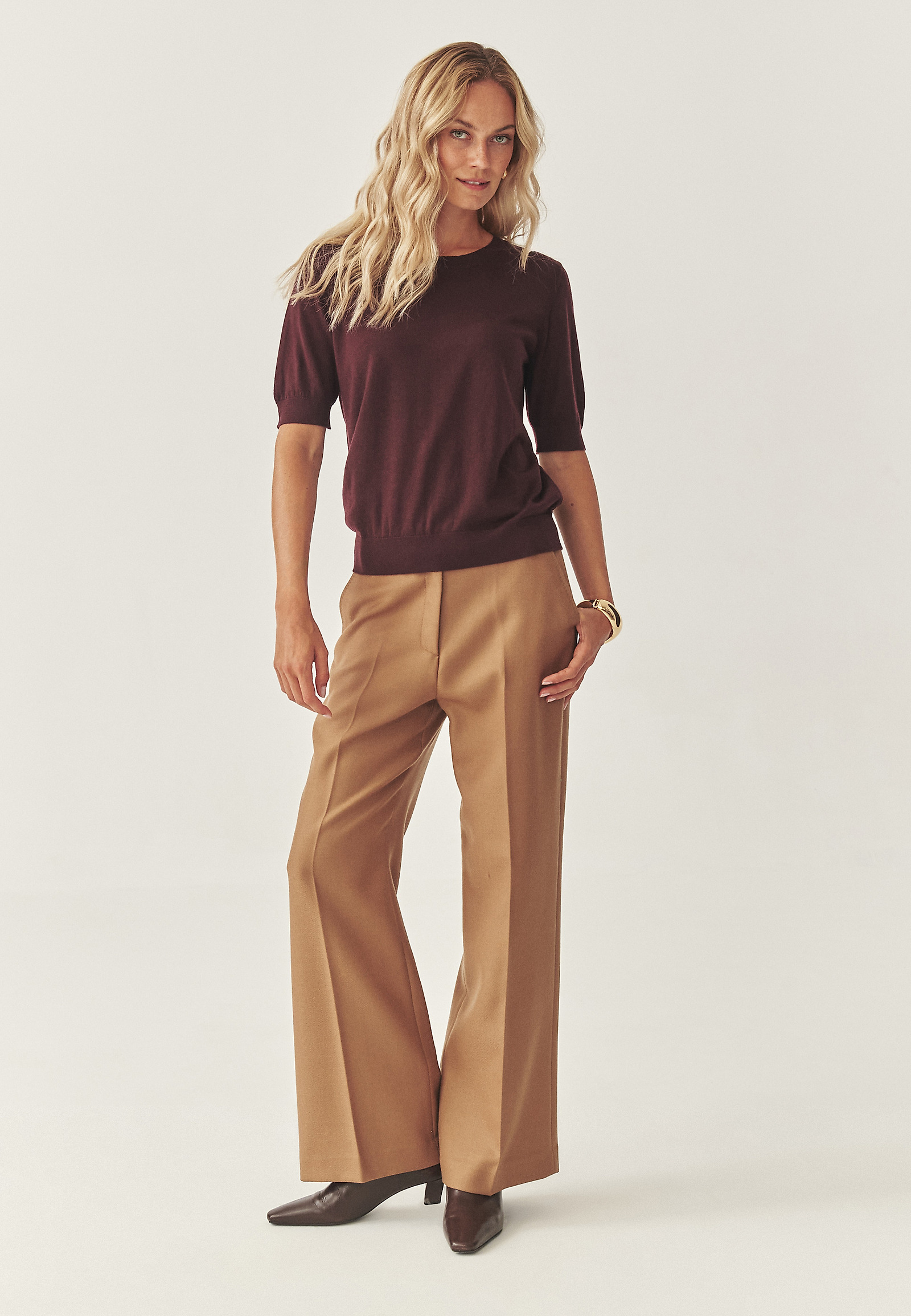 KLASIČNA VOLNENA BLUZA - MORIL KLASIČNA VOLNENA BLUZA - MORIL RDEČA 115454