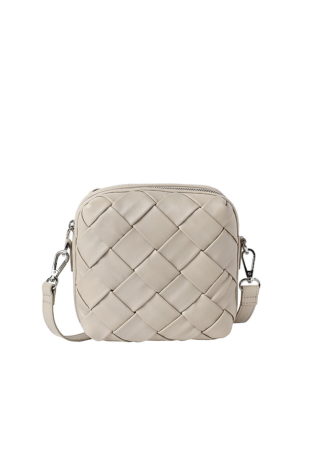 LADIES' LEATHER BAG WITH BRAID — EDDA LADIES' LEATHER BAG WITH BRAID — EDDA BEŻOWY 4