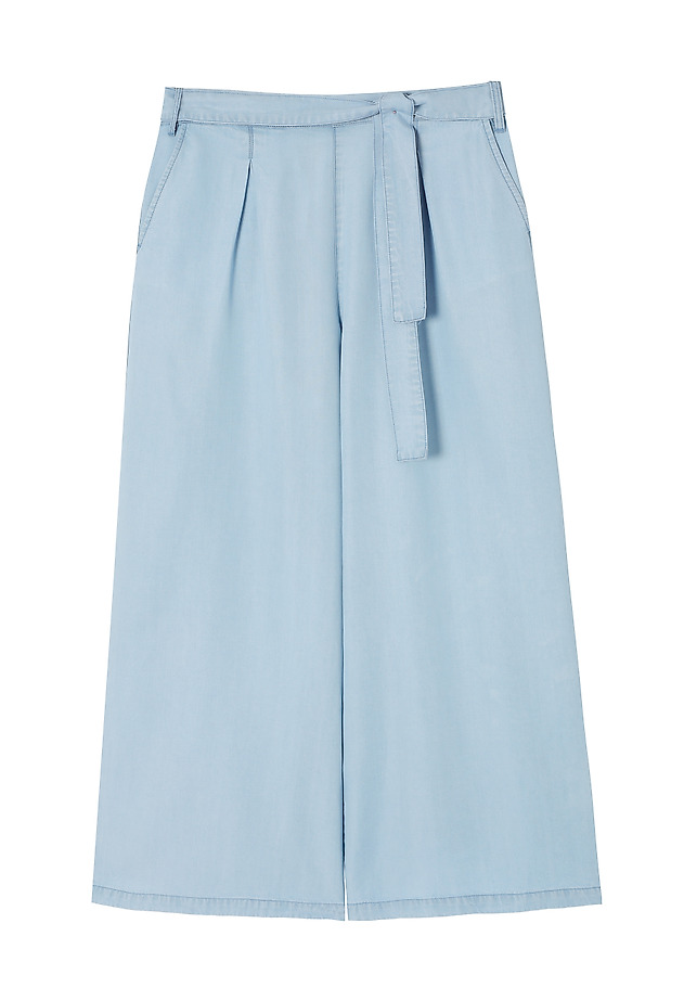 WIDE LYOCELL TROUSERS - ZAMI 1 WIDE LYOCELL TROUSERS - ZAMI 1 NIEBIESKI 5