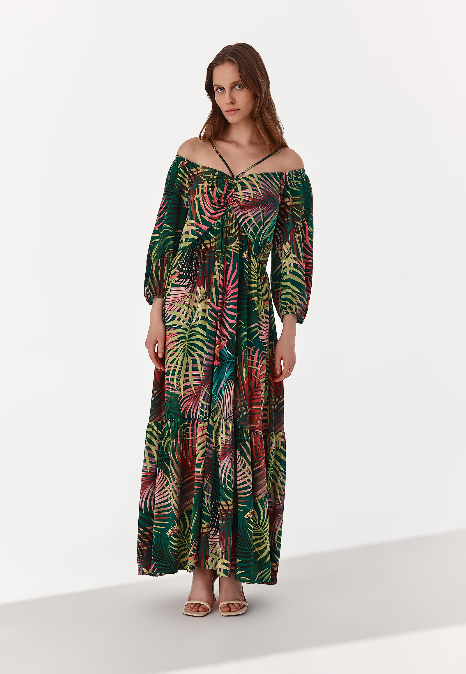 BOHO OBLEKA PALMIKO BOHO OBLEKA PALMIKO VEČBARVNA 78368