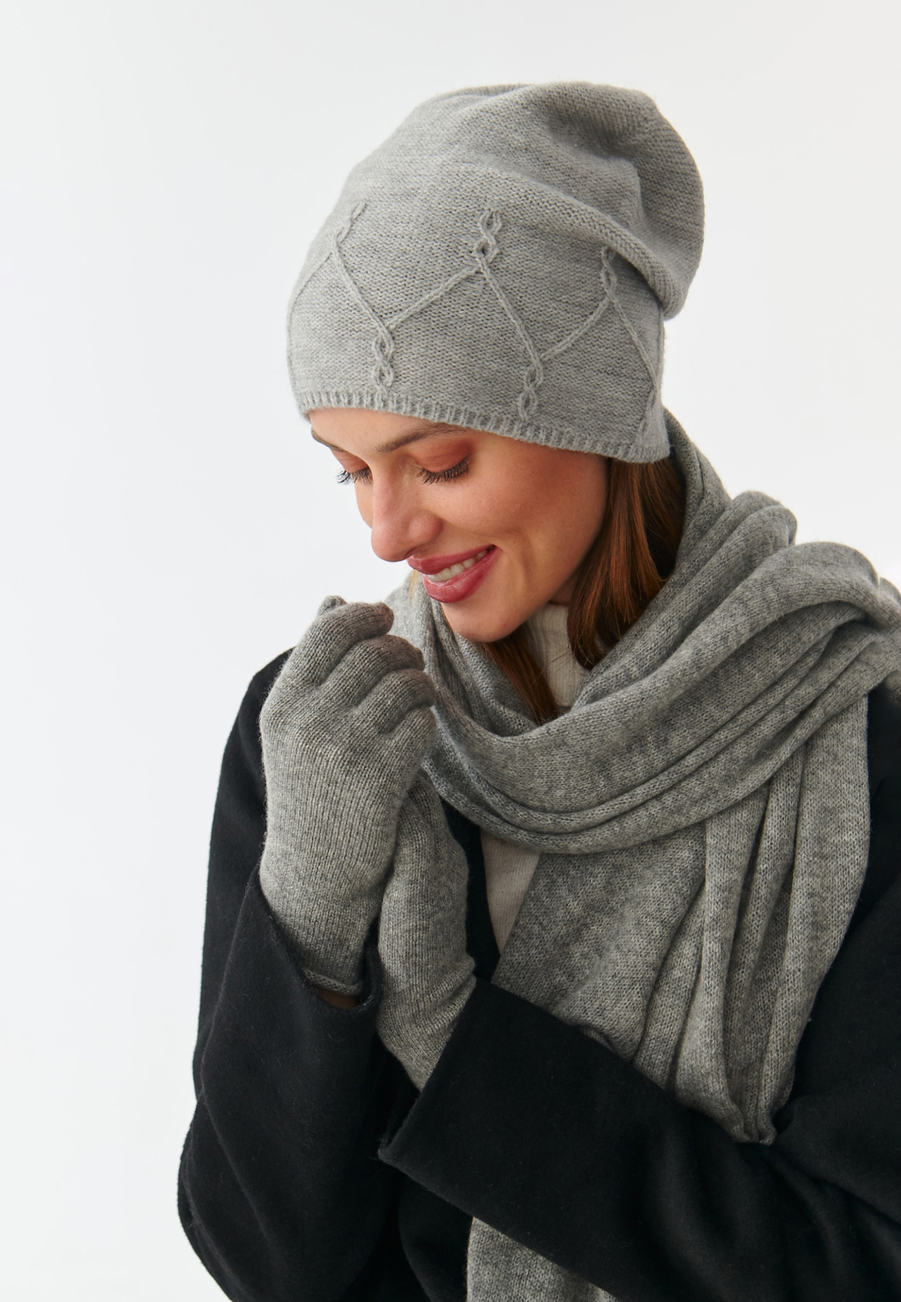 RĘKAWICZKI DAMSKIE DZIANINOWE BUDI