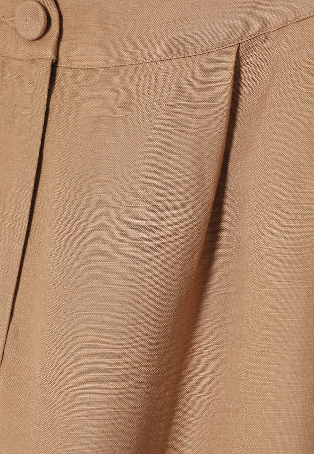 HIGH-WAISTED LINEN-VISCOSE SHORTS - LIANO HIGH-WAISTED LINEN-VISCOSE SHORTS - LIANO BEŻOWY 5