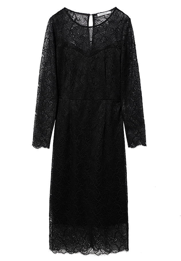 FITTED DRESS WITH LACE - JULIJA FITTED DRESS WITH LACE - JULIJA BLACK 8