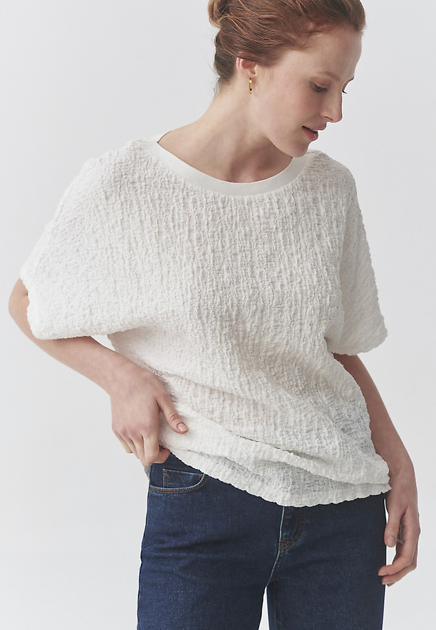 OVERSIZE BLÚZKA S KIMONOVÝM RUKÁVOM – AVIVA OVERSIZE BLÚZKA S KIMONOVÝM RUKÁVOM – AVIVA ECRU 1