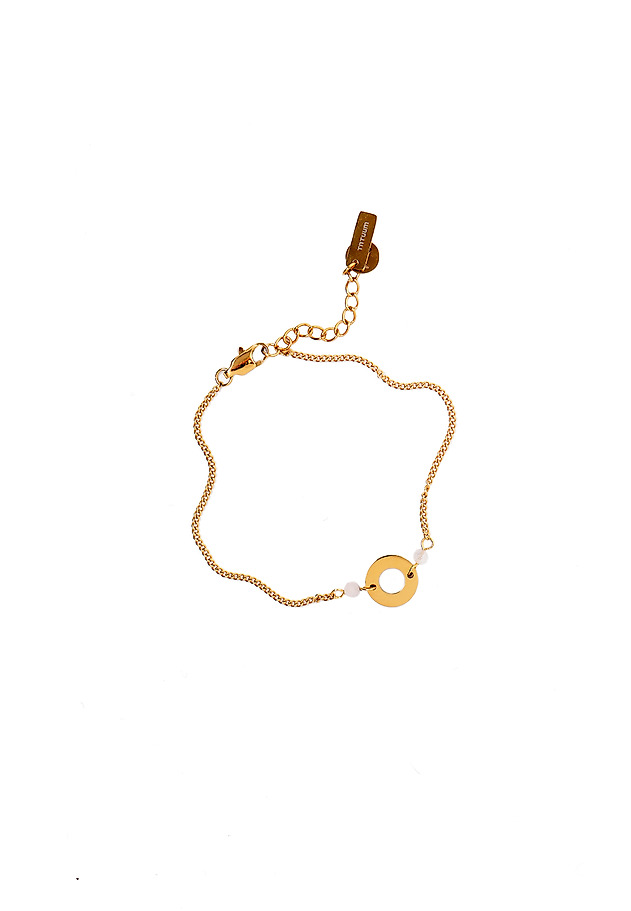TATUUM TREASURES: GOLD-PLATED ROSE QUARTZ BRACELET LUNA TATUUM TREASURES: GOLD-PLATED ROSE QUARTZ BRACELET LUNA GOLD 1