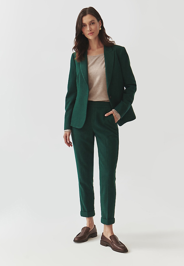 LADIES' HERRINGBONE FABRIC JACKET — AGNES 1 LADIES' HERRINGBONE FABRIC JACKET — AGNES 1 ZIELONY 2