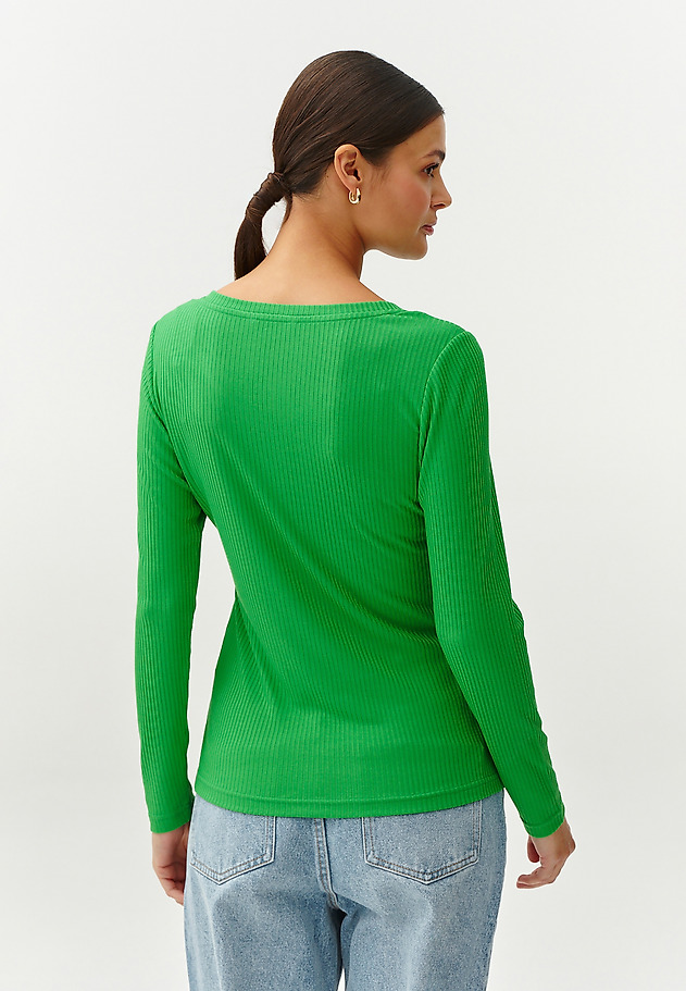 ŽENSKA REBRASTA BLUZA - NATASZA ŽENSKA REBRASTA BLUZA - NATASZA ZELENA 4