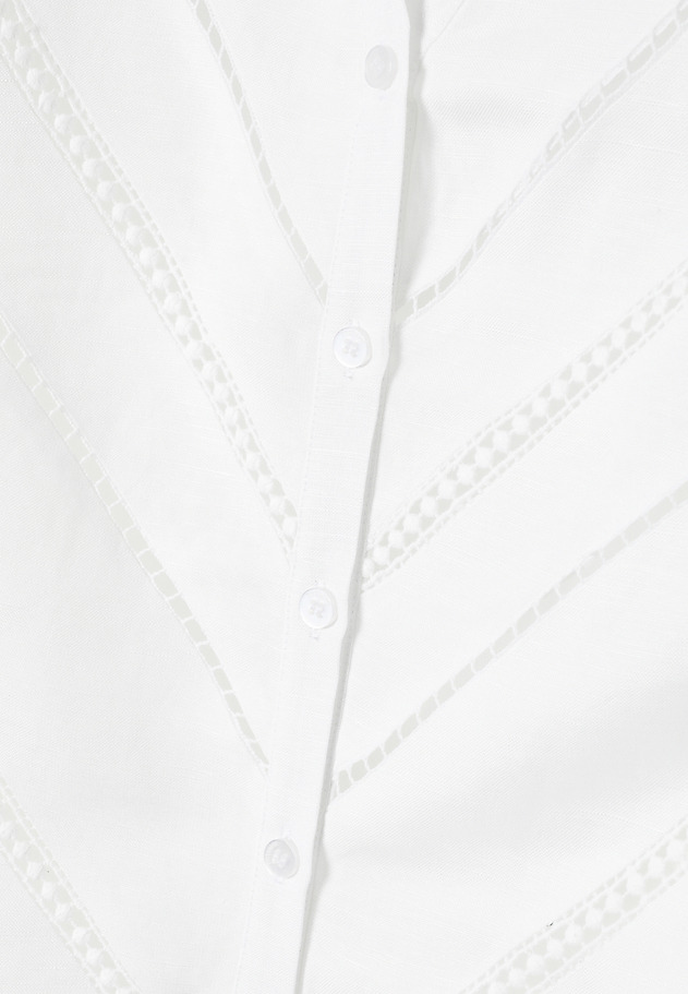 LINEN-VISCOSE SHIRT WITH EMBROIDERY - CASSIA LINEN-VISCOSE SHIRT WITH EMBROIDERY - CASSIA BIAŁY 9