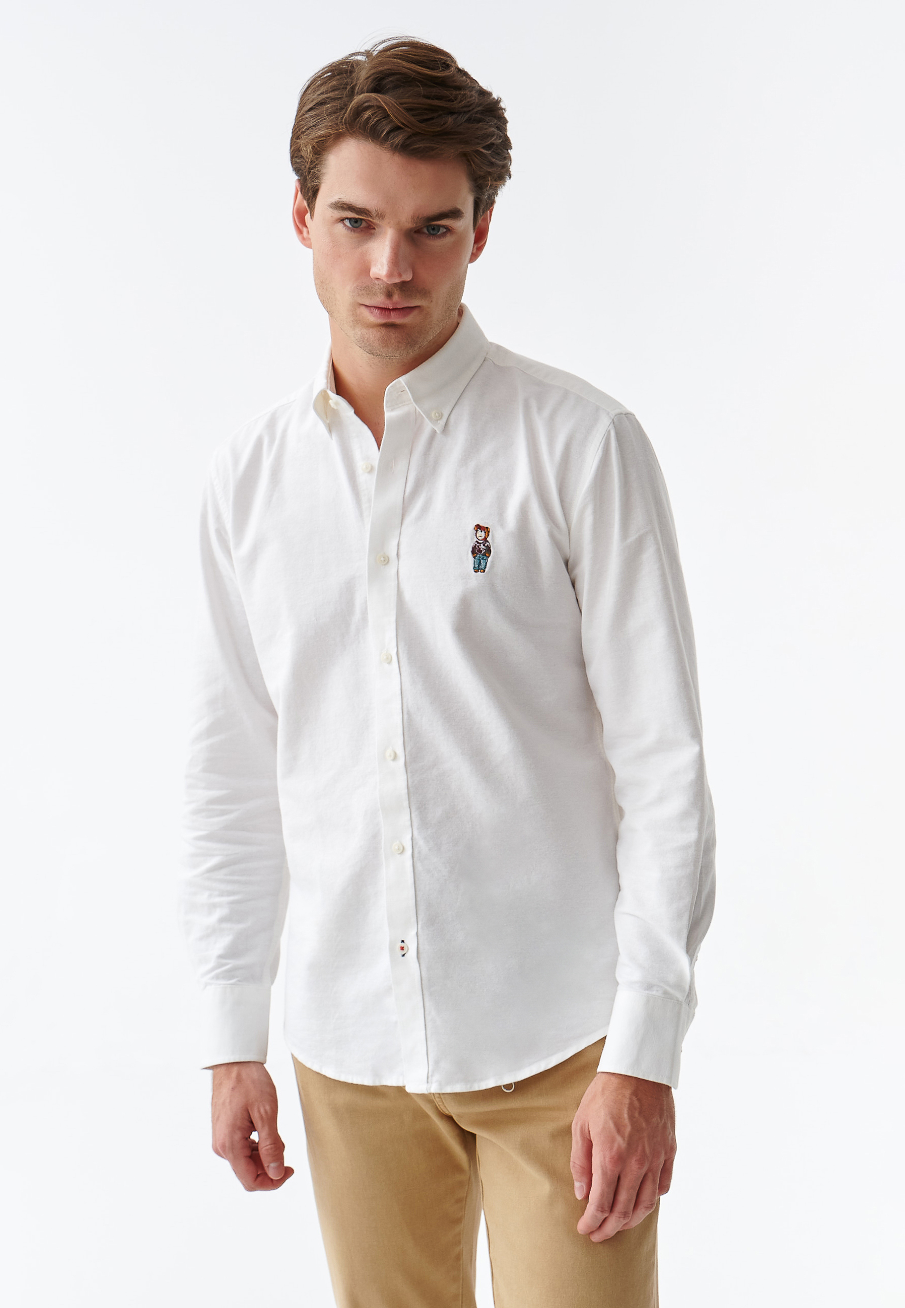 KLASYCZNA KOSZULA MĘSKA Z DŁUGIM RĘKAWEM FIRSTIE 3 MODERN BIAŁY 2