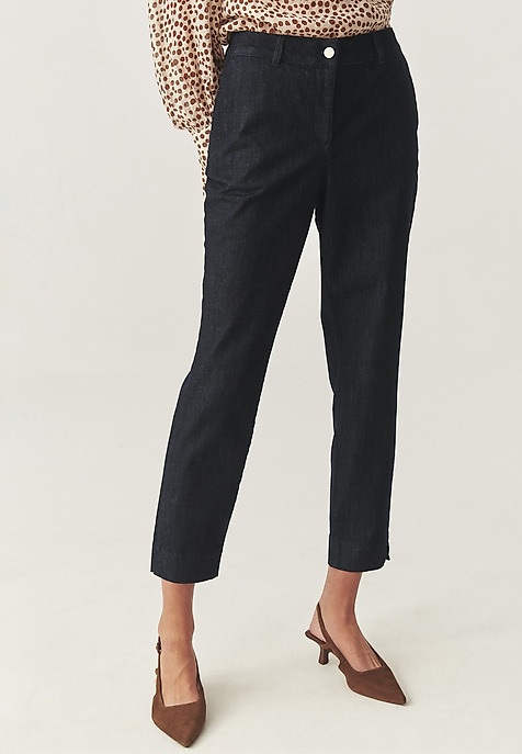 TKANINOWE SPODNIE Z PROSTĄ NOGAWKĄ - KOLIANA TKANINOWE SPODNIE Z PROSTĄ NOGAWKĄ - KOLIANA