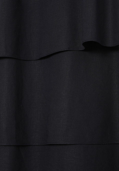 AIRY DRESS WITH LINEN -PAMI 1 NAVY BLUE 2