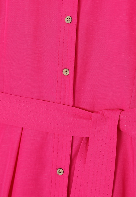 LYOCELL SHIRT DRESS - NICOLETTA PINK 2