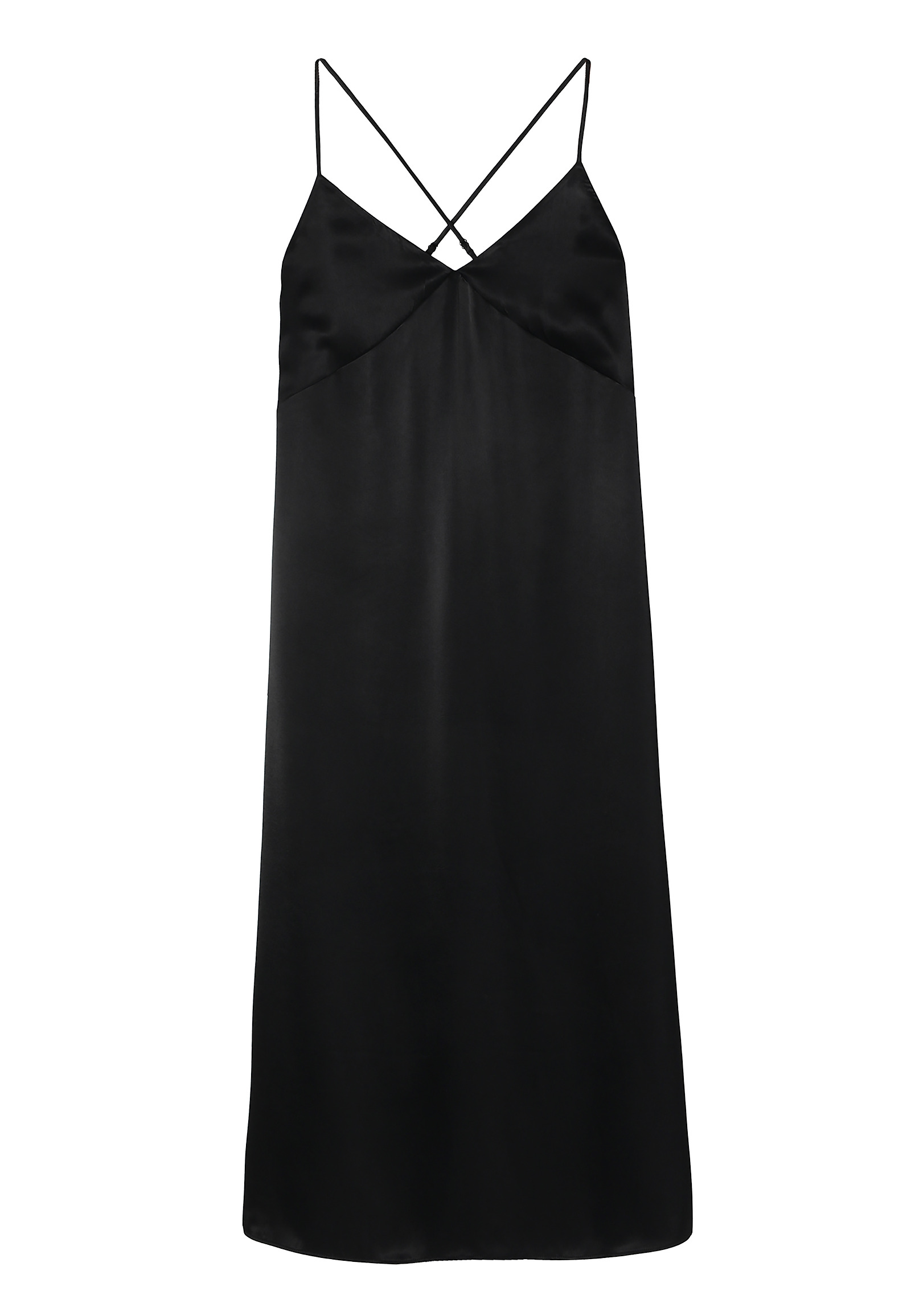 SATIN MIDI RUHA — MEI SATIN MIDI RUHA — MEI FEKETE 105035