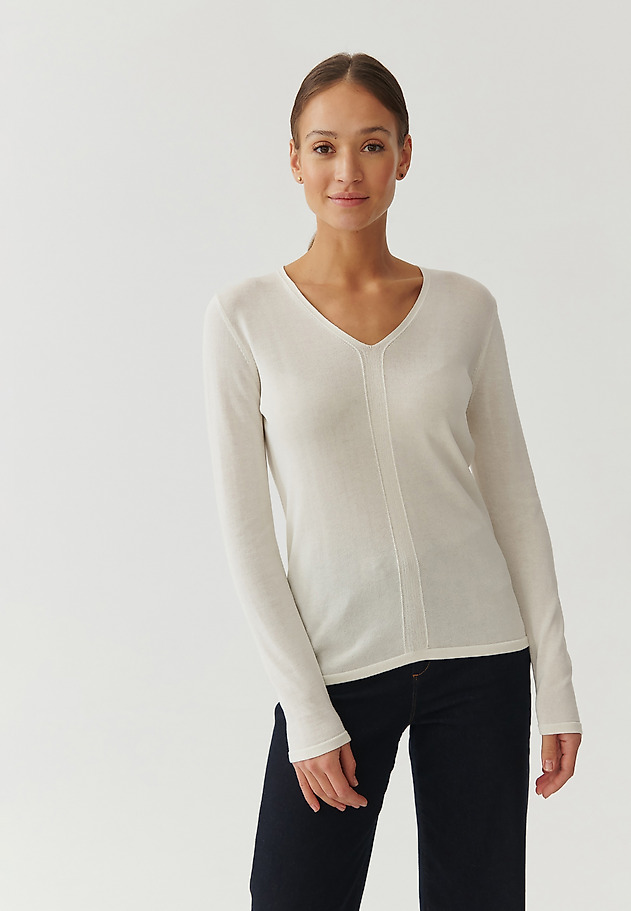 LADIES’ CLASSIC SWEATER - TESSO LADIES’ CLASSIC SWEATER - TESSO ECRU 3