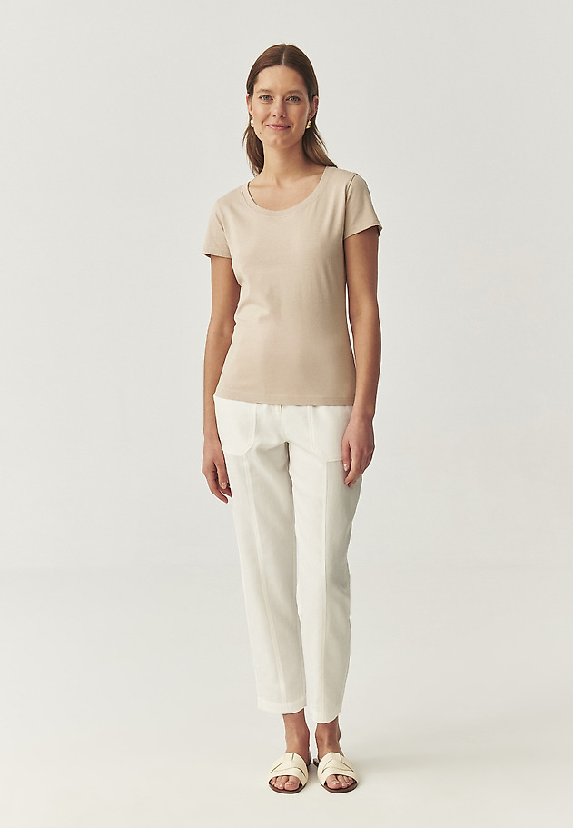 COTTON T-SHIRT - ANTONIA COTTON T-SHIRT - ANTONIA BEŻOWY 5