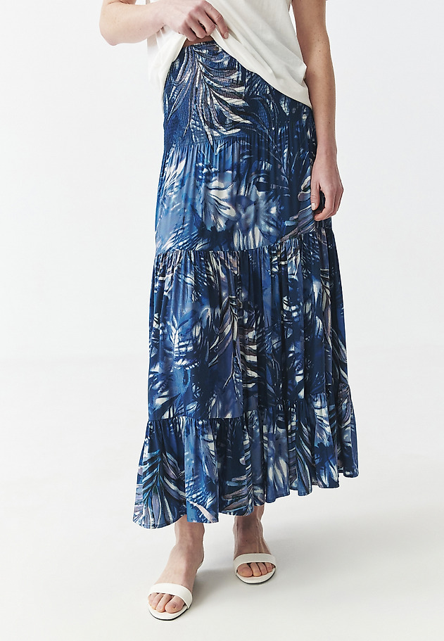 PATTERNED VISCOSE SKIRT - EFIANA PATTERNED VISCOSE SKIRT - EFIANA MULTIKOLOR 3