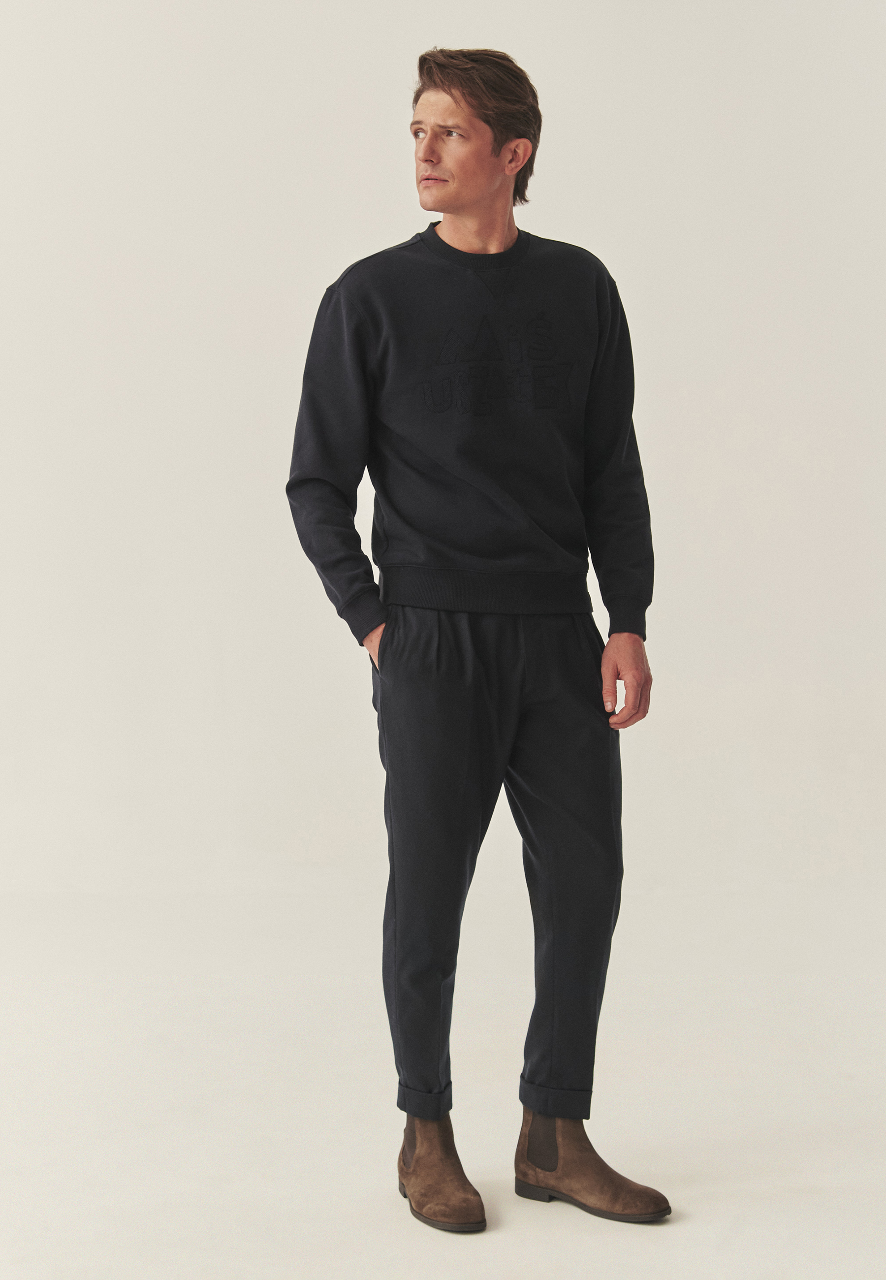 BAWEŁNIANA BLUZA Z MOTYWEM KOLEKCJI - FRANKI GRANATOWY 2