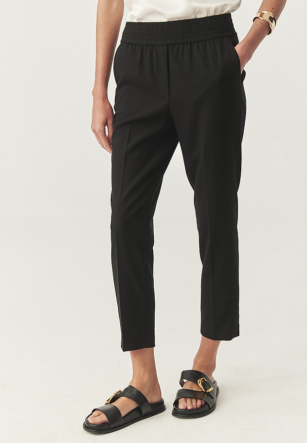 TKANÉ NOHAVICE S ELASTICKÝM PÁSOM - MILTI TKANÉ NOHAVICE S ELASTICKÝM PÁSOM - MILTI ČIERNA 3