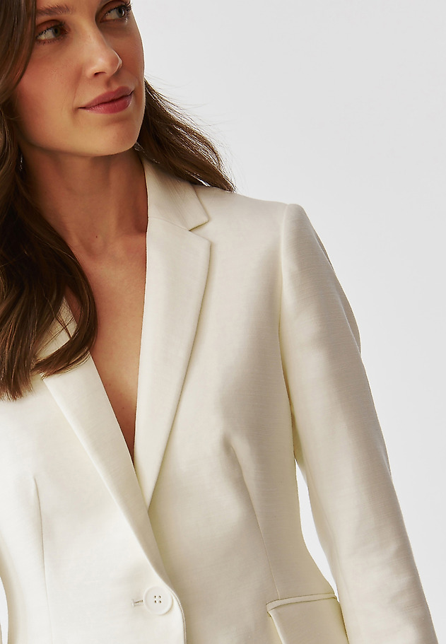 ELEGANT LADIES’ JACKET WITH A LINING - LAMIA ELEGANT LADIES’ JACKET WITH A LINING - LAMIA ECRU 1