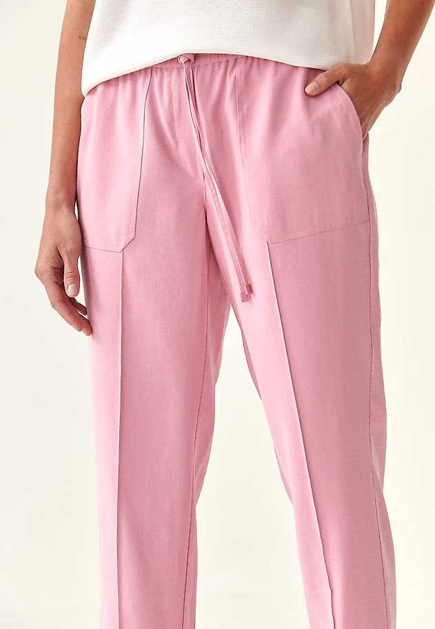 LADIES' TROUSERS WITH SEWN ON POCKETS SUMIKO 2 LADIES' TROUSERS WITH SEWN ON POCKETS SUMIKO 2 PINK 4
