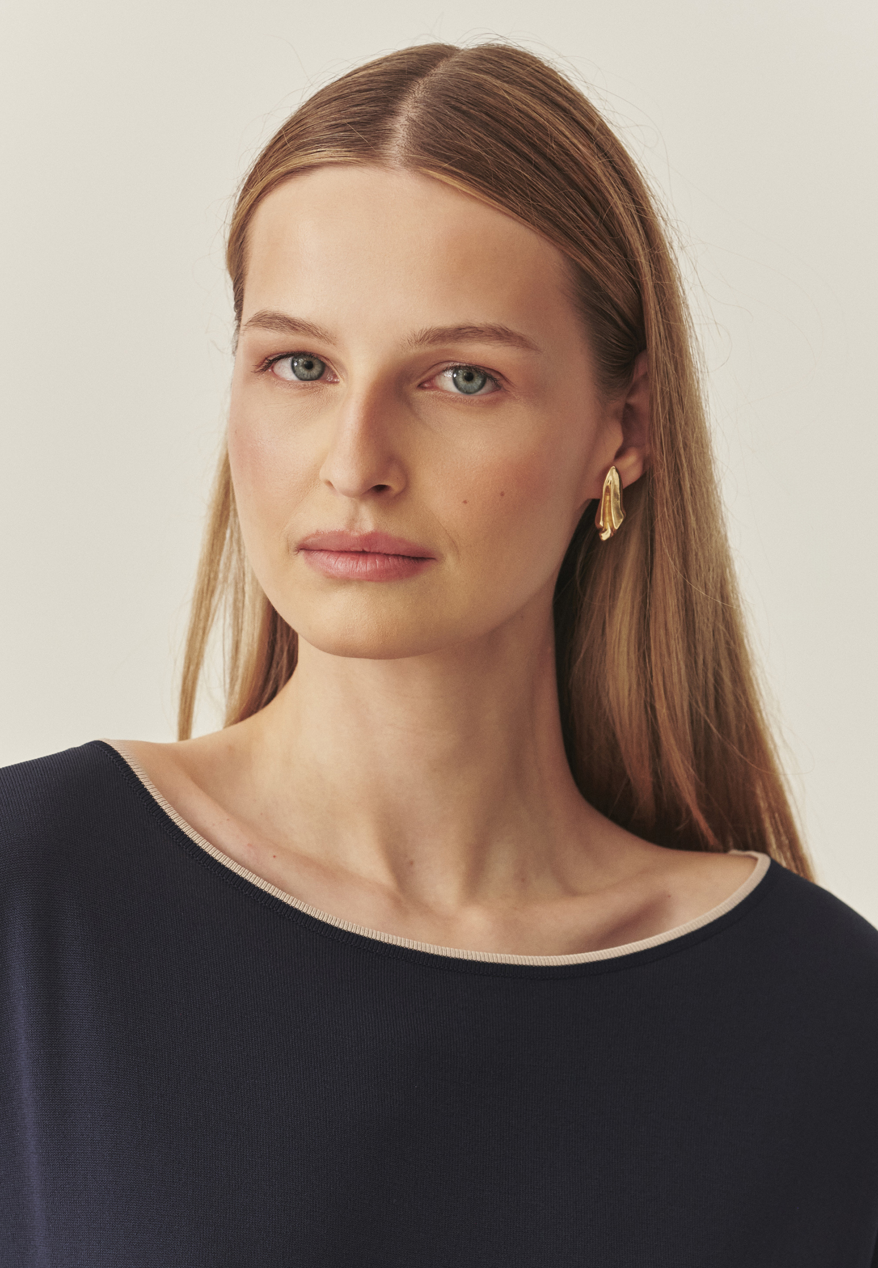 ROCHIE TRICOTATĂ, CU MÂNECI SCURTE, TIP KIMONO - ESTINA BLEUMARIN 2