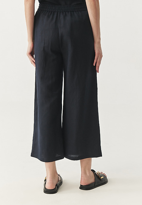 WIDE LEG TROUSERS - PULIO 2 NAVY BLUE 2