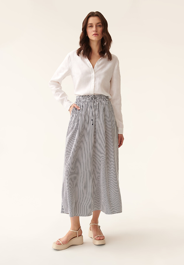 LADIES' STRIPED MAXI SKIRT SAND 3 LADIES' STRIPED MAXI SKIRT SAND 3 MULTICOLOR 1