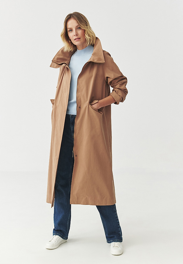 COAT WITH HOOD AND BELT — MEGGY COAT WITH HOOD AND BELT — MEGGY BEŻOWY 5