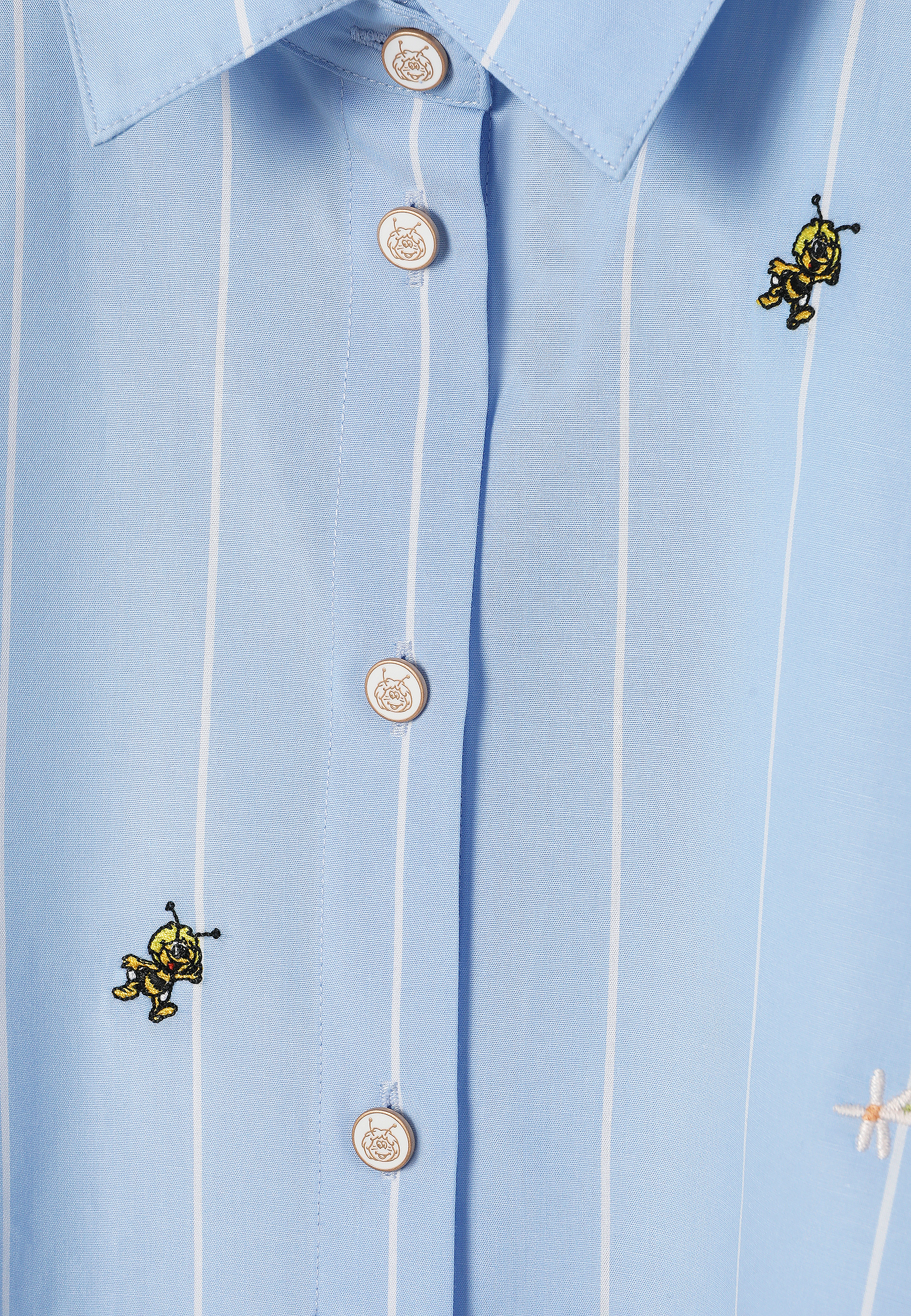 COTTON STRIPED SHIRT - BEELOSS 1 BLUE 2