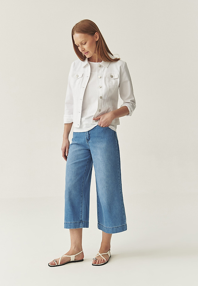 STRIPED DENIM JACKET - BESKA 1 STRIPED DENIM JACKET - BESKA 1 BIAŁY 4