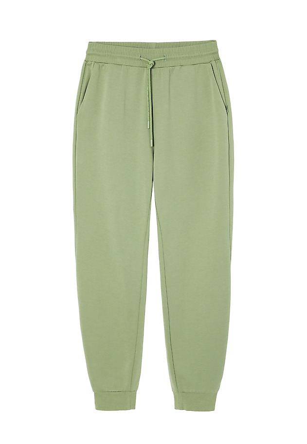 LADIES' KNITTED TROUSERS WITH RIBBED WAISTBAND - SENTI 1 LADIES' KNITTED TROUSERS WITH RIBBED WAISTBAND - SENTI 1 ZIELONY 5