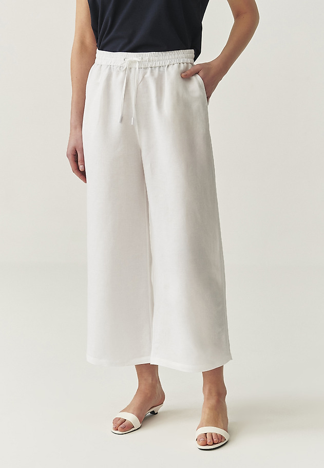 WIDE LEG TROUSERS - PULIO WIDE LEG TROUSERS - PULIO BIAŁY 2