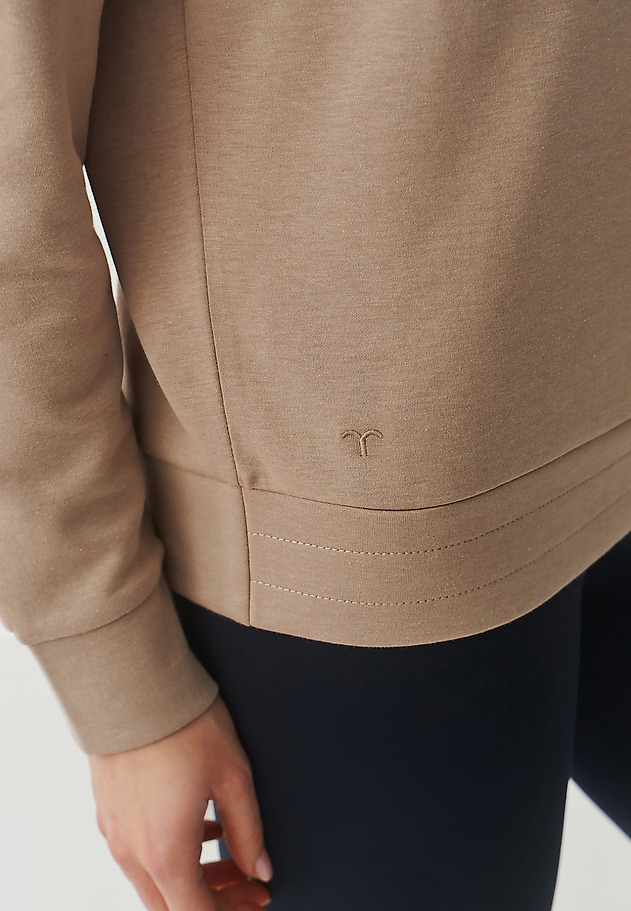 LADIES’ SWEATSHIRT WITH WATER NECKLINE - SILVANA LADIES’ SWEATSHIRT WITH WATER NECKLINE - SILVANA BEŻOWY 6
