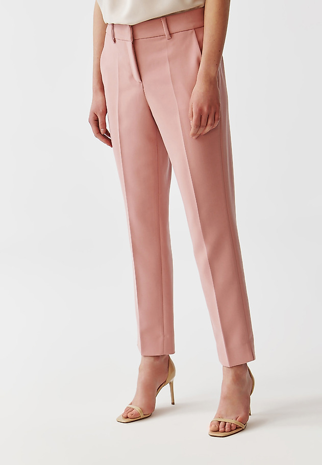 ELEGANT LADIES’ CUFFED TROUSERS - RIMINI 1 ELEGANT LADIES’ CUFFED TROUSERS - RIMINI 1 PINK 2