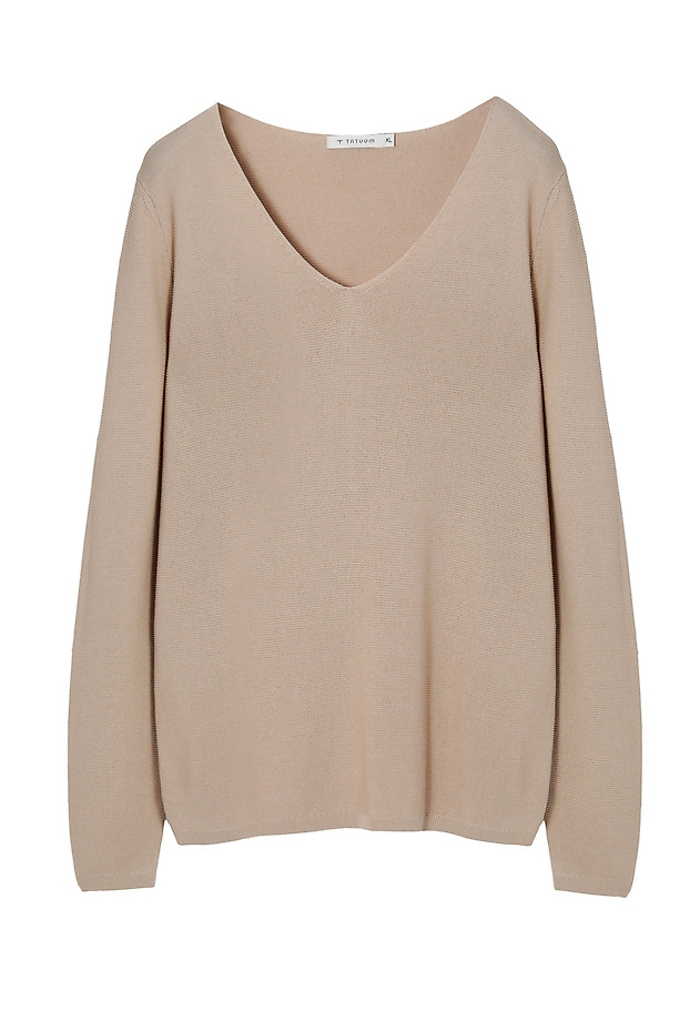LADIES' CLASSIC SWEATER TESSO LADIES' CLASSIC SWEATER TESSO BEŻOWY 7