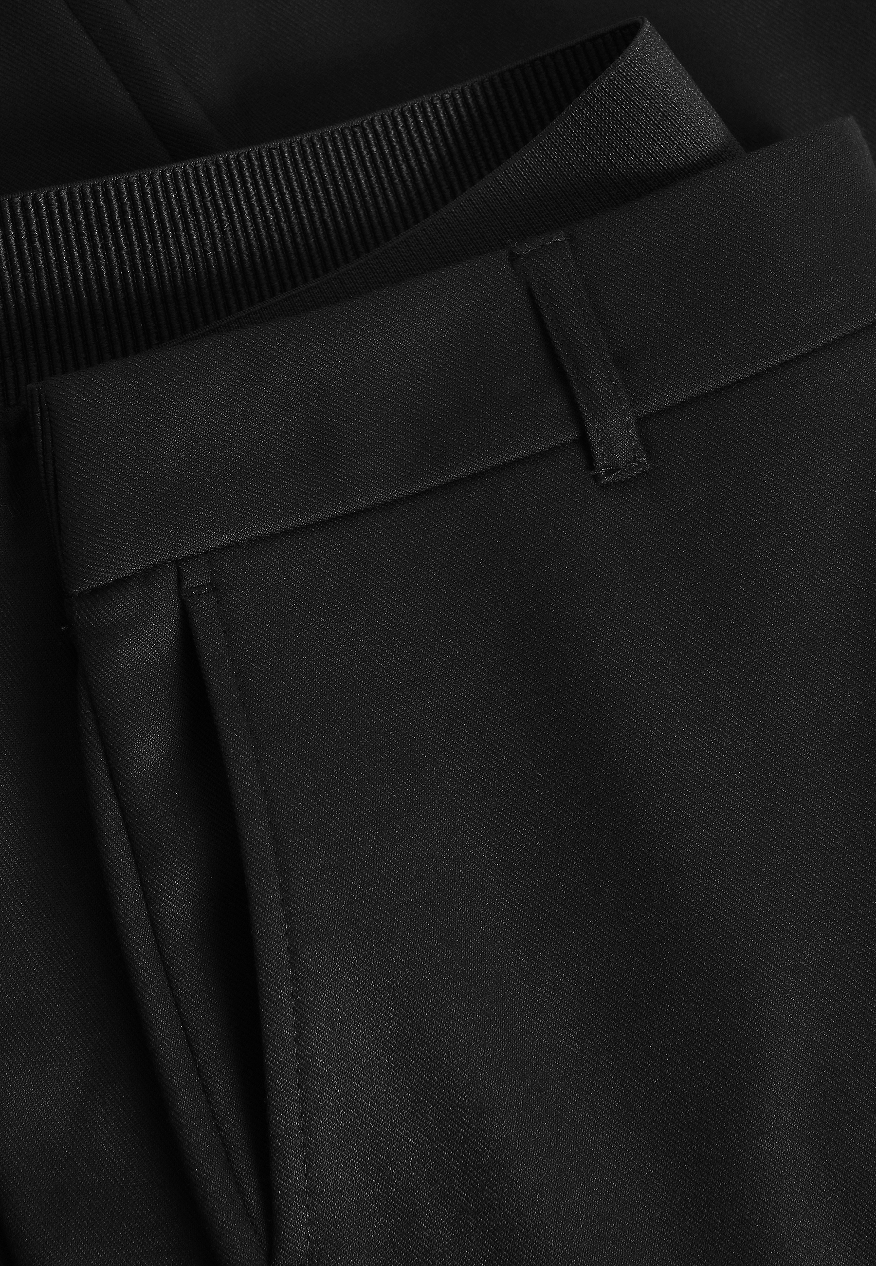 TKANINOWE SPODNIE Z PROSTĄ NOGAWKĄ - OLIA 3 CZARNY 2