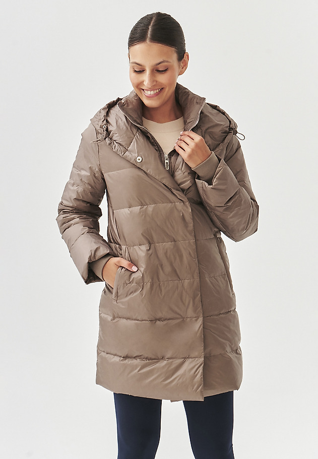 LADIES' PUFF JACKET WITH HOOD - DAGMARIA LADIES' PUFF JACKET WITH HOOD - DAGMARIA BEŻOWY 1